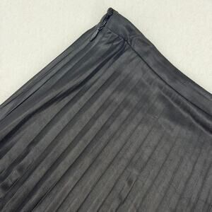 Lauren Ralph Lauren Black Accordion Pleated A-Lined Side Zip Midi Skirt 12P